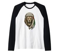 Sciarpa araba Leone della Palestina con Kufiya Orgoglio palestinese Maglia con Maniche Raglan