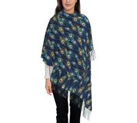 Sciarpa Beautiful Peacock Feathers Sciarpe Da Donna | Sciarpe Con Nappe Lungo Sciarpa E Scialli Per Uomo Donne Inverno Sciarpa Donna
