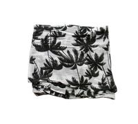Sciarpa bianca e nera seta e cotone leggera palme made in italy
