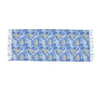 Sciarpa Blue Poppies Beauty Flowers Sciarpe | Sciarpa Invernale Con Nappe Moda Sciarpa Autunnale Per Donne Uomo Inverno