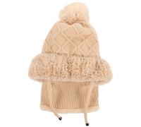 Sciarpa calda con cappuccio da donna con maschera per il viso, berretto