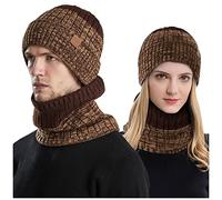 Sciarpa calda e maglia Coif Donna Uomo per Adulto Cappelli Antivento Inverno Maglia Cappello Inverno Cappuccio Cappelli Cappelli Termici per le Donne, Caff, Taglia unica