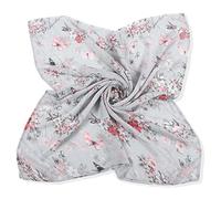 Sciarpa Calda,Sciarpa da Donna con Sciarpa a Capo Grande con Cravatta Impedisce la Stampa di Garza alla a Parigi Sciarpa Floreale con basks (Grey, One Size)