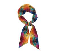 Sciarpa colorata con note musicali per le donne sciarpe per capelli accessori leggero moda avvolgere collo sciarpa per dormire in seta