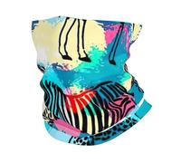 Sciarpa colorata con stampa zebrata per sci e tempo freddo, per uomo e donna, scaldacollo per sci e corsa