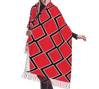 Sciarpa con bandiera della Groenlandia, classica, morbida, con frange, scialle lungo da donna., bandiera, di, trinidad, e, tobago, Taglia unica
