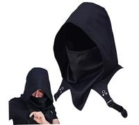 Sciarpa con cappuccio cyber-cappuccio, costume medievale da assassino taglia unica per uomo, scaldacollo invernale costume mantello unisex per cosplay di Halloween e abbigliamento quotidiano