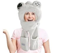 Sciarpa Con Cappuccio Per Donne, Muffola Carina Antivento, Set Cappello Sciarpa Muffola, Per Pendolari Campeggio Scuola Viaggi Pattinaggio Passeggiate Ciclismo Occasionale Uso Quotidiano Attività