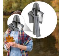 Sciarpa con cappuccio, scialle avvolgente, passamontagna invernale morbido per