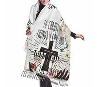 Sciarpa Con Frange, Scialli E Stole, Preghiera Della Serenità, Dio Mi Conceda Un Fiore, Abito Da Sciarpa Leggero Da Donna Moda Sciarpa Con Nappe Elegante Foulard Con Nappe