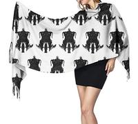 Sciarpa con macchie d'inchiostro divertenti del test di Rorschach, sciarpe in cashmere da donna, scialle, coperta calda e morbida, grande