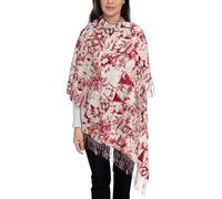 Sciarpa con nappe autunno e inverno Trend morbido materiale simile al cashmere sciarpa lunga nappa sciarpa verticale calda scialle doppio uso, Nero , Taglia unica