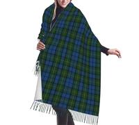 Sciarpa Con Nappe Clan Ferguson Tartan Foulard Con Nappe Morbido Elegante Sciarpa Grande, Per Spiaggia, Matrimoni, Prom, 72x197cm