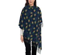 Sciarpa Con Nappe Peacock Feathers Pattern Sciarpe | Sciarpe Da Donna Moda Con Nappe Sciarpa E Scialli Per Donne Uomo Inverno Sciarpa