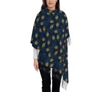 Sciarpa Con Nappe Peacock Feathers Print Sciarpe Da Donna | Sciarpe Lungo Con Nappe Sciarpa E Scialli Per Uomo Donne Inverno Sciarpa