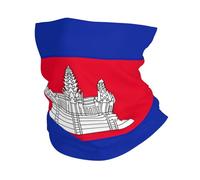 Sciarpa con stampa della bandiera della Cambogia, sciarpa per il freddo, scaldacollo invernale antivento per uomini e donne