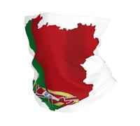 Sciarpa con stampa mappa della bandiera portoghese per sci e tempo freddo, per uomo e donna, scaldacollo per sci corsa