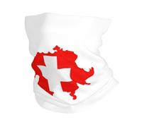 Sciarpa con stampa mappa della bandiera svizzera per sci e tempo freddo, per uomo e donna, scaldacollo per sci corsa