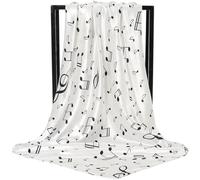 Sciarpa con Stampa Note Musicali Stile Classico Mozart Crotchet Croma Sciarpa Moda Sciarpe Avvolgenti Scialli di Seta 90 * 90 Cm