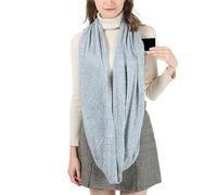 Sciarpa con Tascone,Leggera e Morbida con Paillettes e Tasca con Zip per Feste - Sciarpa da Viaggio in Aereo per Donna | per Casa Autunno Feste Casual Giardino Escursionismo Cammino Commuting Hallowee