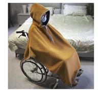 sciarpa coperta Scaldacuore per sedia a rotelle Co Coperta con scialle for sedia a rotelle, poncho con cappuccio foderato in flanella antivento, con cerniera, for anziani disabili, cappotto caldo for