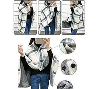 sciarpa coperta Scaldacuore per sedia a rotelle Co Mantello for coperta multiuso for il tempo libero, sciarpa calda in peluche for adulti, coperta avvolgente a doppio strato, mantello autunnale antive