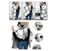 sciarpa coperta Scaldacuore per sedia a rotelle Co Poncho universale senza maniche con cappuccio for sedia a rotelle for anziani, ispessimento multiuso for anziani(I)