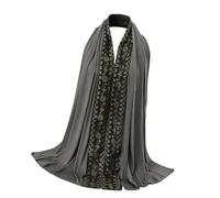 Sciarpa da collo in tessuto morbido, scialle da donna, delicata sulla pelle, confortevole per pelli sensibili, comoda per lungo tempo, sciarpa multifunzione, Grigio scuro, Taglia unica