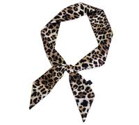 Sciarpa da collo retrò con stampa leopardi da donna in finta seta fazzoletto da collo alla moda borsa avvolgente accessori decorazione abbigliamento casual sciarpa, 1 grande leopardato Prin, Taglia