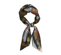 Sciarpa da donna alla moda con immagine di trota di torrente pescata a mosca - Accessorio per capelli versatile per San Valentino e la festa della mamma.