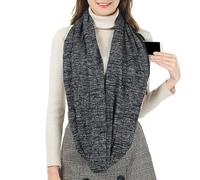 Sciarpa Da Donna - Avvolgimento Morbido Per Il Collo Con Tasca Con Cerniera | Sciarpa Da Viaggio Per Riporre In Sicurezza Gli Oggetti Di Valore Del Telefono, Le Chiavi, Sciarpe Per Tutte Le Stagioni P