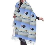 Sciarpa da donna colorata con mongolfiera, alla moda, sciarpa invernale morbida e calda, Come nella foto, Etichettalia unica