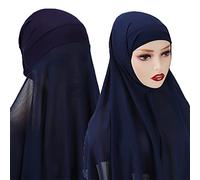 Sciarpa da donna in chiffon hijab tinta unita scialli islamici foulard musulmani
