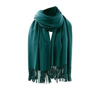 Sciarpa da donna in cotone con struttura a costine con pompon Slouch maglia da donna, per l'inverno, per uomo e donna, calda sciarpa con sciarpa da uomo e da donna, invernale morbida e calda, Blu