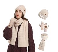 Sciarpa da donna, sciarpa da donna e berretto lavorato a maglia invernale, per un calore spesso e confortevole in caso di freddo