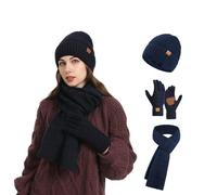 Sciarpa da donna, sciarpa da donna e berretto lavorato a maglia invernale, per un calore spesso e confortevole in caso di freddo
