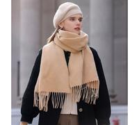 Sciarpa Da Donna Sciarpone Scialle Beige Cachi Morbida Stola Invernale 90263