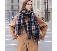 Sciarpa Da Donna Sciarpone Scialle Grigio Frange Morbida Stola Invernale 90250