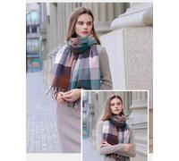 Sciarpa Da Donna Sciarpone Scialle Verde Colorata Morbida Stola Invernale 90253