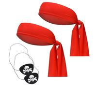 Sciarpa da pirata per costume di Halloween con benda per gli occhi | Puntelli pirati per feste in maschera, carnevale, spettacoli, cosplay, feste, Halloween
