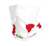 Sciarpa da sci con stampa mappa della bandiera del Perù, sciarpa per uomo e donna, scaldacollo per sci e corsa