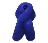 Sciarpa da sci tinta unita peluche calda sciarpa in rame, Blu, Taglia unica