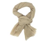Sciarpa da uomo Ella Jonte, sciarpa leggera e morbida tinta unita, beige., Taglia unica
