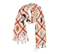 Sciarpa da uomo in cashmere per Halloween: zucca arancione gatto nero chal para mujer elegantes invierno
