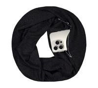 Sciarpa da viaggio da donna | Sciarpa da viaggio con tasca cerniera, accessorio leggero per collo unisex per donne e uomini viaggi in aereo all'aperto vacanze tutte le stagioni Po