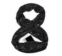 Sciarpa Da Viaggio Infinity, Tasca Con Cerniera Per Sciarpa Lunga 180 Cm | Infinity Leggera Scintillante Da 140 G In Poliestere Con Morbide Paillettes Nascoste Per Le Feste A Piedi E Pendolari