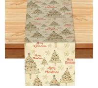 Sciarpa decorativa stampata con albero di Natale, decorazione per Halloween, striscione per la casa e le vacanze di Natale