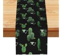 Sciarpa decorativa stampata con cactus, decorazione per Halloween, striscione per la casa e le vacanze di Natale