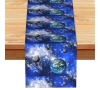 Sciarpa decorativa stampata con pianeta galassia, decorazione per Halloween, striscione per la casa e le vacanze di Natale
