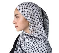Sciarpa della Palestina - 180 x 70 cm, accessorio alla moda leggero, bandana hijab araba shemagh, sciarpa in chiffon, sciarpa per la testa del deserto, copricapo alla moda araba | Bandana hijab per